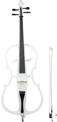 HDYNUZ Violoncello Elettrico 4/4 Full Size Legno massello Ebano Accessori Custodia Archetto Violoncello elettronico Professionale