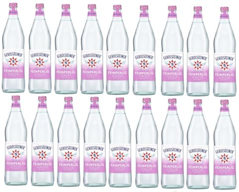 18 Glas Flaschen Gerolsteiner feinperlig rosa a 0,75l Mehrweg inklusive 2,70€ Pfand + Space Keks von Onlineshop Bormann