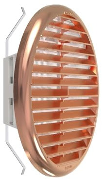 Plikc - Griglia aerazione tonda in ABS con rete anti insetti - MADE IN ITALY (Rame 125/160mm.)