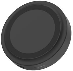Celly, PowerBank Circle compatibile con tecnologia Magsafe con Capacità da 3000mAh, con USB-C e Ring Magnetico Incluso, Compatibile con Smartphone, Ricarica Rapida, Colore Nero