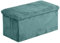 AKH HOUSEWARE 76 x 38cm Ottoman Storage Box with Lid Foot Bedside Stool for Bed Room, Living Room Furniture Velvet Storage Bench Toy Storage Box Ottoman Stool Seat (Green, 76x38x38)