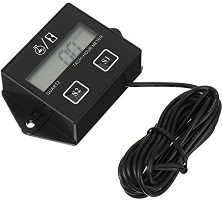 Cabilock Tacómetro De Motocicleta Temporizador Digital Accesorio Para Motor Contador De Horas Acumulador De Horas Moto
