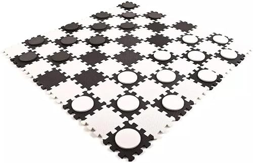 Garden Mile Giant Draughts & Chess 2 in 1 Family Party Game - Indoor & Outdoor Garden Kids Games - Giant Board Games