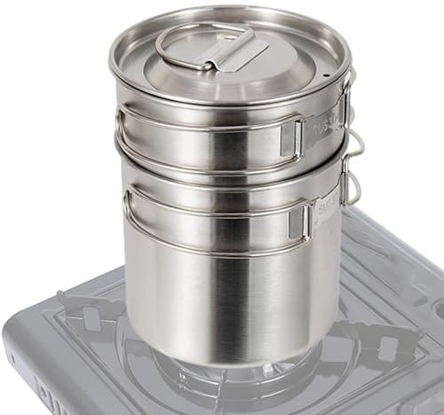 Set Cucina Da Campeggio | Set Cucina In Acciaio Inossidabile per Trekking,Utensile Cucina Esterna Portatile Pieghevole per Trekking Pesca Attività Outdoor