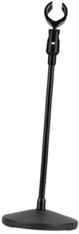 TTETTZ Stabiles Mikrofonstativ Aus Metall mit Schwanenhals Tischhalterung für Mikrofone für Studio Büro Und Bühnenauftritte, 14cmx40cm