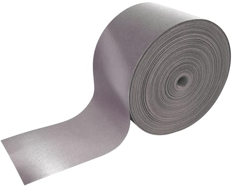 MARARDI Reflektierendes Klebeband zum Nähen - Reflektorband [20 Meter x 50 mm] [Grau] 100% Polyester - Reflektor Tape Hohe Sichtbarkeit - Reflexionsvermögen ≥380