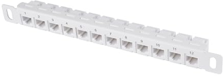 GeeekPi 12-Port Cat6-Patchpanel – 0,5 U (10 Zoll) modulares Keystone-Koppler-Panel, für DeskPi RackMate T0/T1/T2/T0 Plus/T1 Plus/TL1 Netzwerkschränke und 10-Zoll-Serverschrank