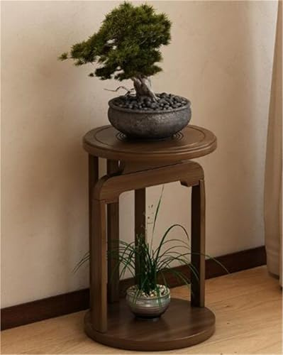 JingNian Hoher Eck Pflanzenständer 2 Ebenen, Modernes Pflanzenregal, Blumenständer für Wohnzimmer Schlafzimmer Balkon Garten(S)