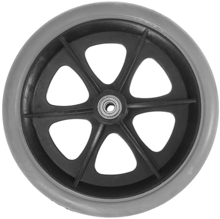 Beaupretty Lenkrollen für Rollstühle 8 Zoll Vollgummirad Vorderräder Ersatzteil für Manuelle Rollstühle und Mobilitätszubehör