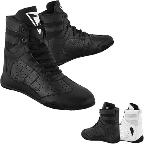 Lightweight Mid-Top Boxing Boots with Ankle Support Non-Slip Sole, and Breathable mesh Comfortable Training Shoes for Boxing