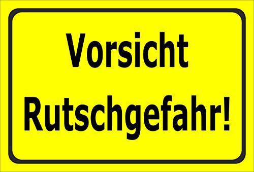 Melis-Folienwerkstatt Schild Vorsicht Rutschgefahr - 30x20cm - Bohrlöcher - 3mm Aluverbund – 20 VAR S00018-089-C