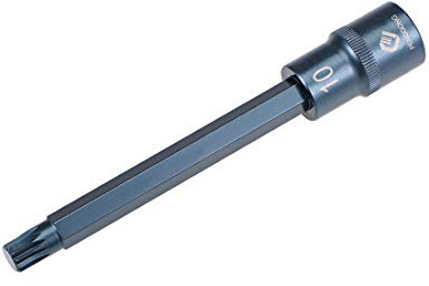 sourcing map 1/2 Drive x M10 (10mm) Triple Square Spline Bit Socket, S2 Steel Bits, CR-V Sockets 5.5 Length (for Hand Use Only)