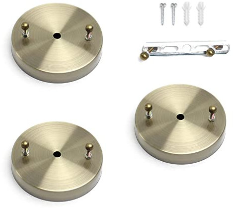 Othmro Pendant Light Fitting, Ceiling Rose Light Holder 4.72/12cm Dia, Ceiling Pendant Plate Holder for Hanging Lamps and Lanterns - Antique Bronze 3pcs