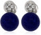 XEN Ohrstecker mit Lapis Lazuli und Weißtopas ca. 2,07 ct. rhodiniert