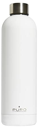 Puro Bottiglia Termica Hot&Cold 750ml bianco, acciaio inox, Mantiene le bevande fredde per 24h e quelle calde per 12h, senza BPA