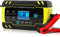 ZRSDIXKI Car Battery Charger 12V/24V 8A Intelligent Automatic Battery Charger Maintainer with LCD Screen, 3-Stage Automatic Trickle Battery Charger, Suitable for More Types of Batteries(YELLOW)