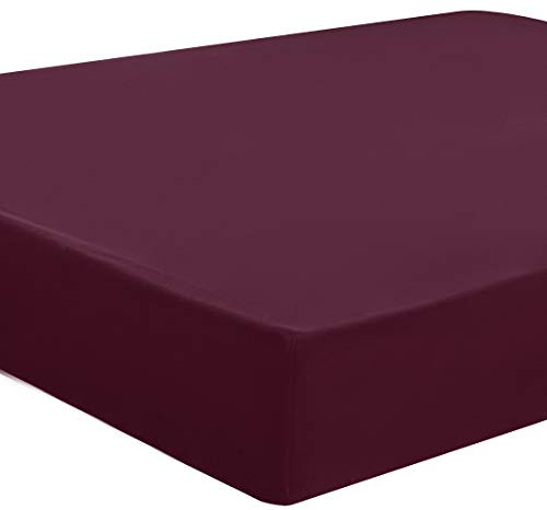 PiccoCasa Spannbettlaken Matratzenschutz Betttuch Matratzenschoner 100% 5 Seiten TPU wasserdicht Gebürstete Mikrofaser Matratzenschutz-Hülle Rot 100x200-120x200cm+25cm