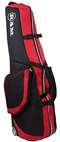 Ram FX Golf Travel Cover Deluxe Padded Wheeled Flight Bag Black/Red