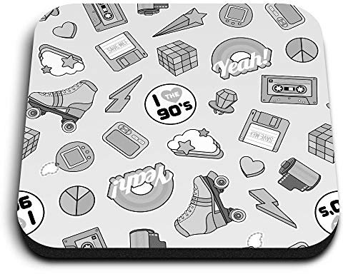 1 x Square MDF Fridge Magnet - Cute Girls Retro 90's Teen 41522