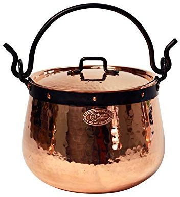 Bouilloire en cuivre CopperGarden avec anse et couvercle - Étamé (3 l)