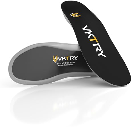 VKTRY Silver Sports Unisex Einlegesohlen: Carbonfaser-Einlegesohlen für Freizeitsportler bis zu 68 kg Gewicht,Stoßdämpfend, verbesserte Leistung, Verletzungsschutz & Regeneration