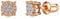 Rose Gold Sparkling CZ Stud Earrings for Women