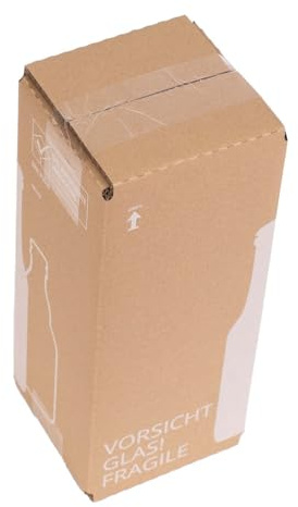 smiley pack Flaschenversandkarton Bier 0,5 Liter für 1 Flasche 260 Stück | inklusive Einlage – PTZ zertifiziert für Versand mit DHL DPD – Bierflaschen, Bierkarton, Bierverpackung