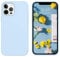 DOMAVER Liquid Silikon Hülle für iPhone 12 Pro Max, Handyhülle iPhone 12 Pro Max Case Ultra Dünne Kameraschutz und Bildschirmschutz Rundumschutz, Weichem Stoßfeste Schutzhülle, Hellblau