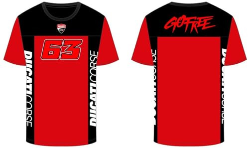 BAGNAIA - Ducati DUAL LINE,T-Shirt,Uomo,Black,L