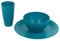 URBN-CHEF 12/24x Unbreakable Reusable Coloured Plastic Soup Cereal Bowls Cutlery Tableware (Teal, 12 Piece)