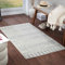 Livabliss Oslo Teppich Wohnzimmer Boho - Großer Schlafzimmer 80x150 cm - Für Esszimmer Mit Geometrischem Muster, Skandinavischer Modern in Weiß Und Grau