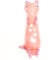 MOMOMI Nice Group Takai Yuki 120 cm, 1 Pupazzo Gatto Rosa Salmone