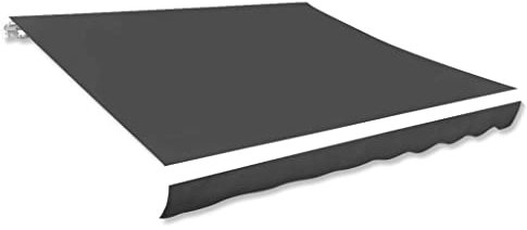 puraday Markisen Ersatzstoff 4,5x3 m Markisenbespannung Anthrazit Markiesenstoff Wasserdicht Polyester mit PU-Beschichtung