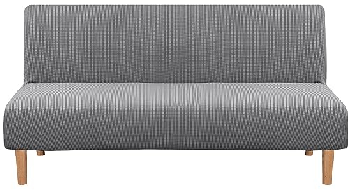 Jinayana Clic Clac Sofahusse, Drucken Futon-Sofa-Sitzbezüge ohne Armlehnen 3 Sitzers (Gitter Ananas Hellgrau)