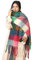 Damen Schal, Kariert übergroßer Winter SchaltuchKaro Schultertuch Plaid Deckenschal Modeschal Weich Warm Strickschal Oversized Herbstschal Warme Winter Stola mehrfarbig,Blau Rot
