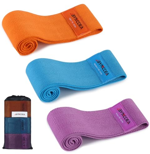 Bynccea Widerstandsbänder 3er Set Resistance Fitness Übung Loop Bands für Männer und Frauen, Fitnessbänder Resistance Bands in 3 Stärke für Muskelaufbau Pilates Yoga