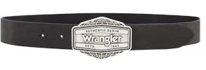 Wrangler Men's Big Buckle Belt, Black, 105