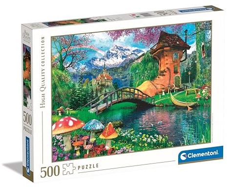 Clementoni The Old Shoe House Puzzle 500 Teile - Puzzle 500 Teile Kinder & Erwachsene in 49 x 36 cm - Kinder Puzzle von Clementoni 35522
