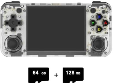 RG35XX H Console di Gioco Arcade Portatile, Schermo HD IPS da 3,5 Pollici, Mini Console di Gioco Portatile Retrò per Bambini Adulti, 64GB+128G con 10000 Giochi