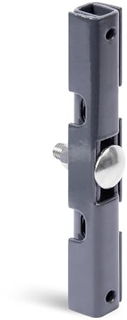 Alberts 825256 Mattenverbinder | für Doppelstab-Gittermatten | anthrazit kunststoffbeschichtet RAL 7016 | 140 x 18 x 15,5 mm | 10er Set