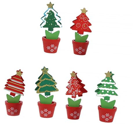 Cabilock Esclusivi Fermagli per Foto a Forma di Albero di Natale 6 Pezzi Porta Biglietti per Progetti Artigianali Decorazioni