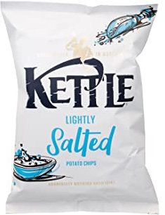 Kettle Lightly Salted Chips, 130g (Pack of 6)