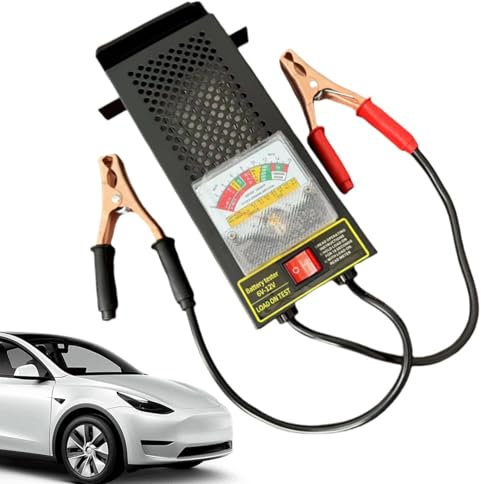 Tester batteria 12V, Tester batteria auto | Tester per alternatore automobilistico 12V | Voltmetro del tester della batteria per auto con capacità di carico 1000 CCA per auto, camion, moto, ATV, SUV,