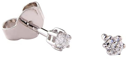 GLIZZ Damen-Ohrringe 585 Weißgold Diamant-Ohrstecker 0,1 Karat zauberhafter Ohrschmuck für Frauen, wunderschönes Accessoire und edle Geschenkidee GL8158