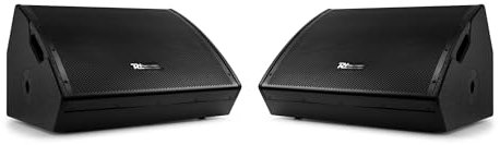 Power Dynamics PDY215SM Bühnenmonitor Aktivlautsprecher Set – 2-Wege – 15 Zoll – 800W RMS – Bi-Amp – Class-D & Class-AB – integrierter Mixer – Limiter – PA Box für Bühne, Club, Event & DJ