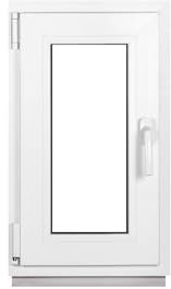 Framex Ventana de sótano PVC pequeña blanca de ANCHO x ALTO 40 x 70 cm (400 x 700 mm), doble acristalamiento (32 mm), oscilobatiente, DIN izquierda, Premium