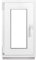 Framex Ventana de sótano PVC pequeña blanca de ANCHO x ALTO 40 x 70 cm (400 x 700 mm), doble acristalamiento (32 mm), oscilobatiente, DIN izquierda, Premium