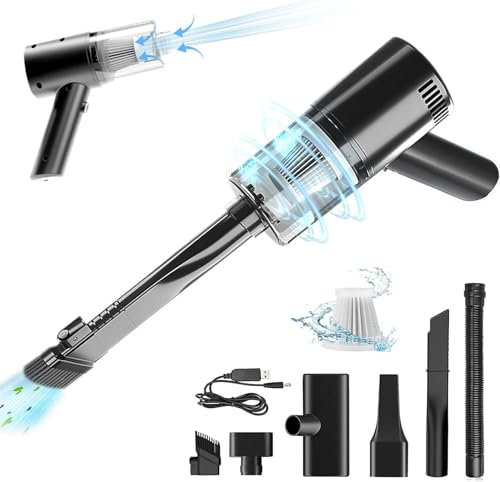 Akku Handstaubsauger, 15000Pa USB aufladbar Tragbar Leicht Mini Staubsauger, 4000mAh Auto-Staubsauger, Nass & Trocken Handsauger, für den Auto, Haus, Küche, Tierhaare