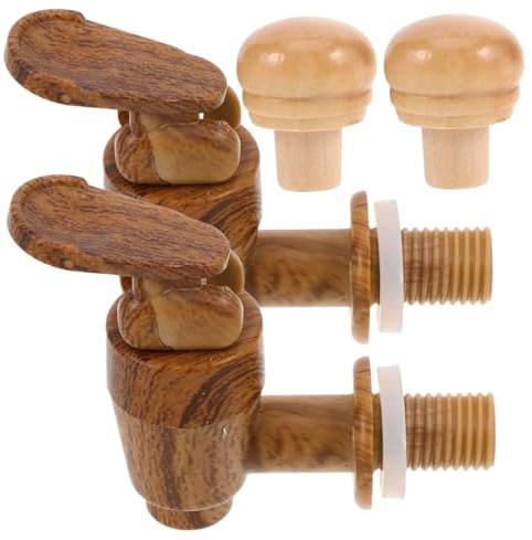STOBAZA 2sätze Weinfass Zubehör Fasszapfen Und Stopfen Aus Kunststoff Universeller Ersatzhahn Weinkübel Gleichmäßiger Ausgießhahn Luftdichter Stopfen