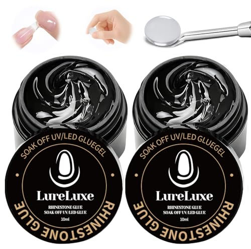 2x10ml Gel de Uñas Sólido,gel Transparente de Duración,Sculpting Gels,Gel De Construcción De Uñas No Pegajosas,fácil de usar Adhesivo Sólido,para Esculturas de Uñas, Diseño de Manicura